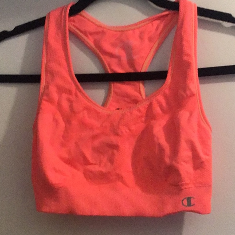 Champion workout bra Sz small neon euc